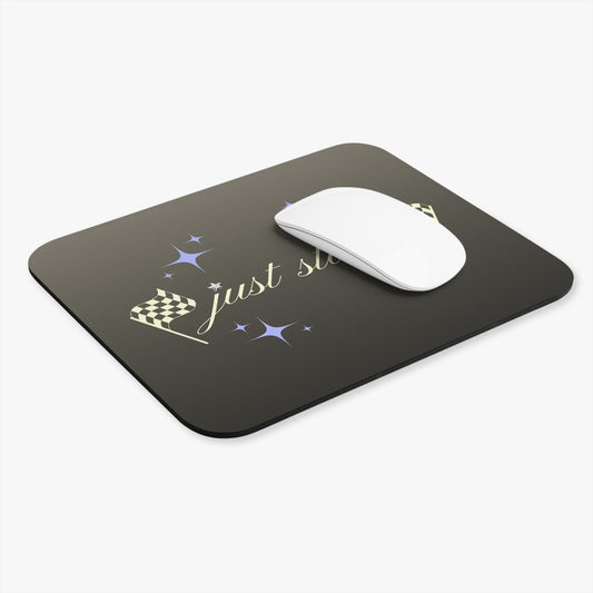 Just Start Motivational Racing Gamer Mouse Pad Graphite Creme 🖱️