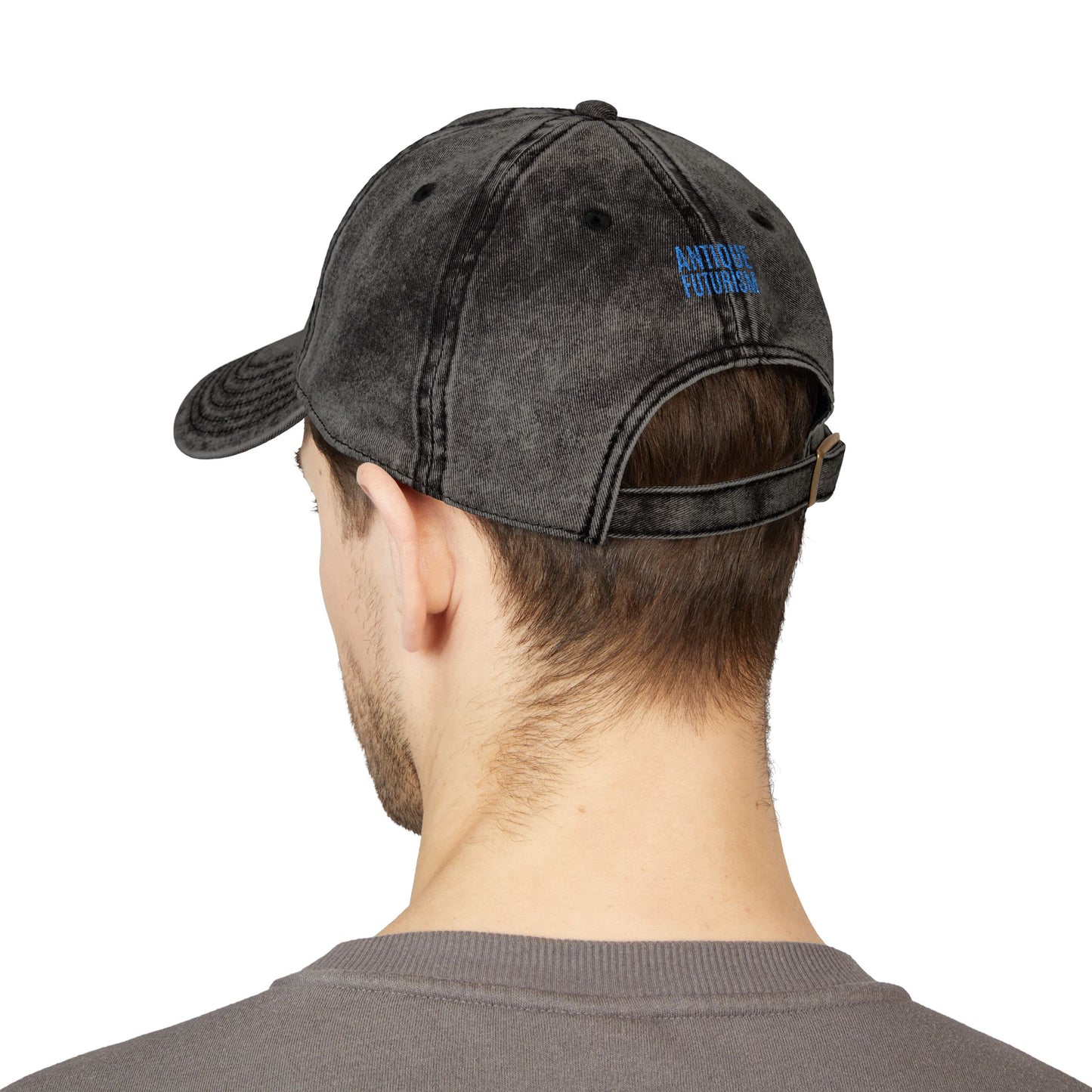 Mesh Network Embroidered Baseball Cap Sky Blue Charcoal Black