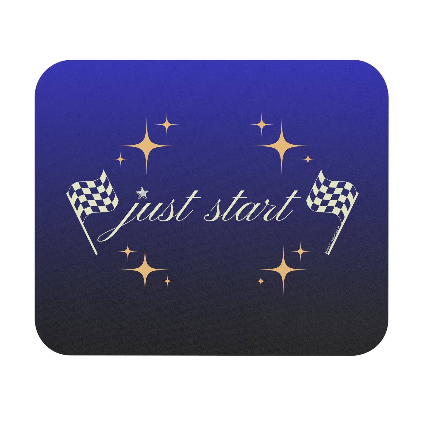 Just Start Motivational Racing Gamer Mouse Pad Midnight Light 🖱️