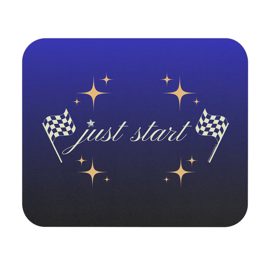 Just Start Motivational Racing Gamer Mouse Pad Midnight Light 🖱️