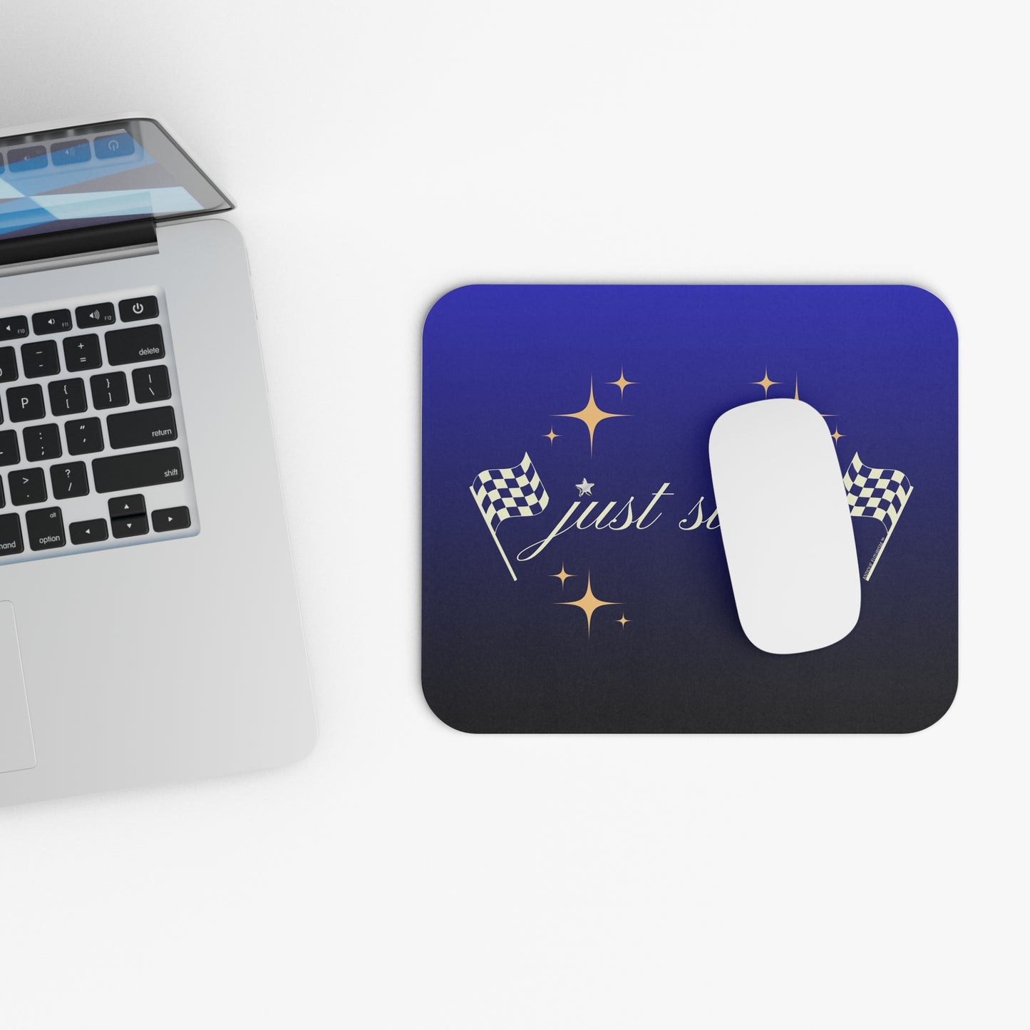 Just Start Motivational Racing Gamer Mouse Pad Midnight Light 🖱️