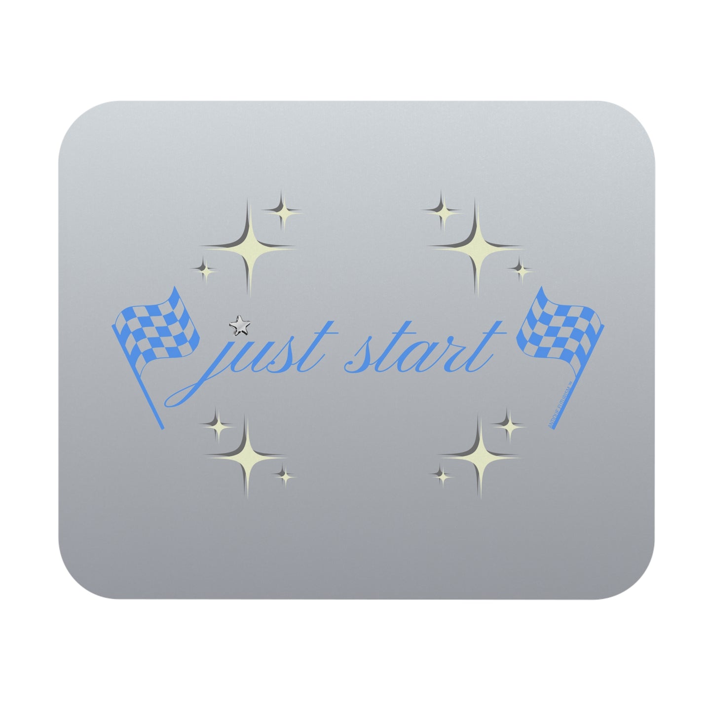 Just Start Motivational Racing Gamer Mouse Pad Star Blue 🖱️