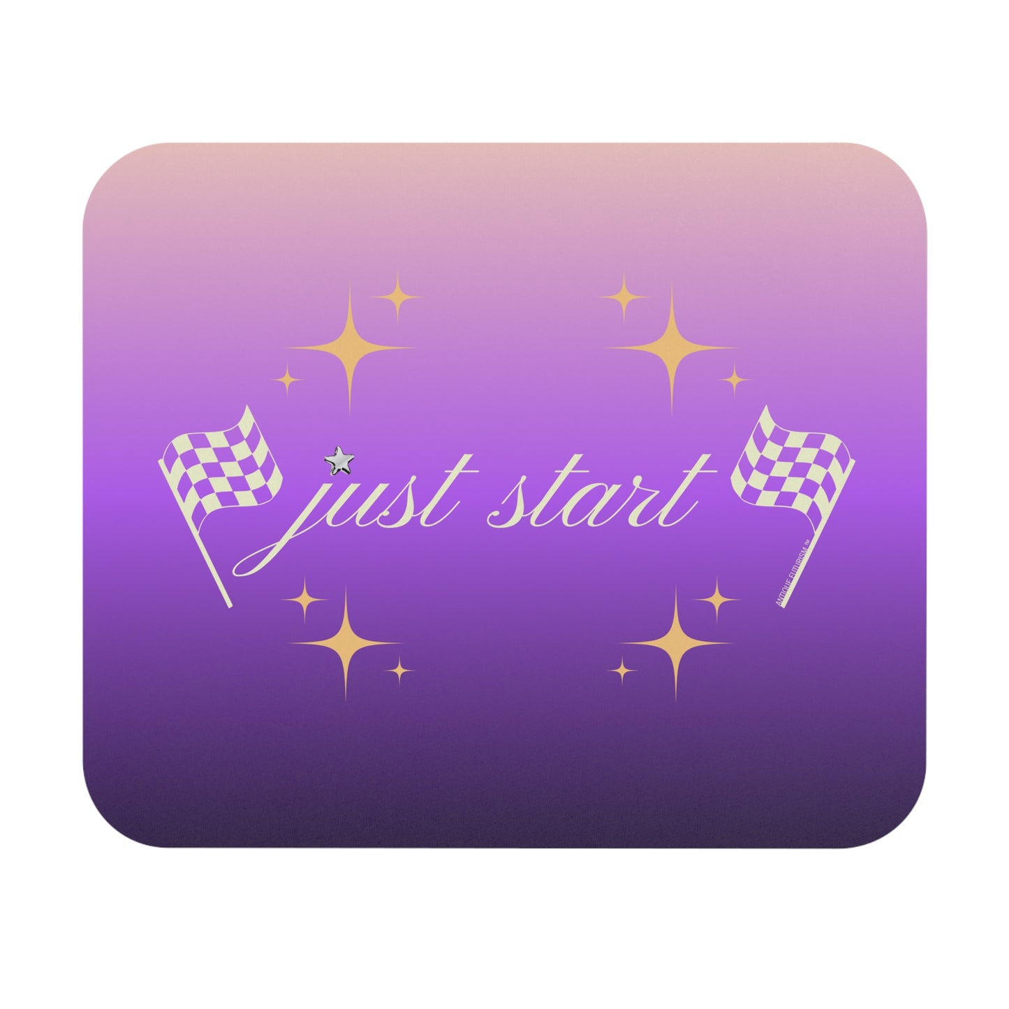 Just Start Motivational Racing Gamer Mouse Pad Sunset Creme 🖱️
