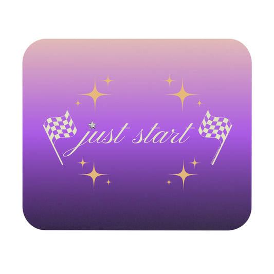 Just Start Motivational Racing Gamer Mouse Pad Sunset Creme 🖱️