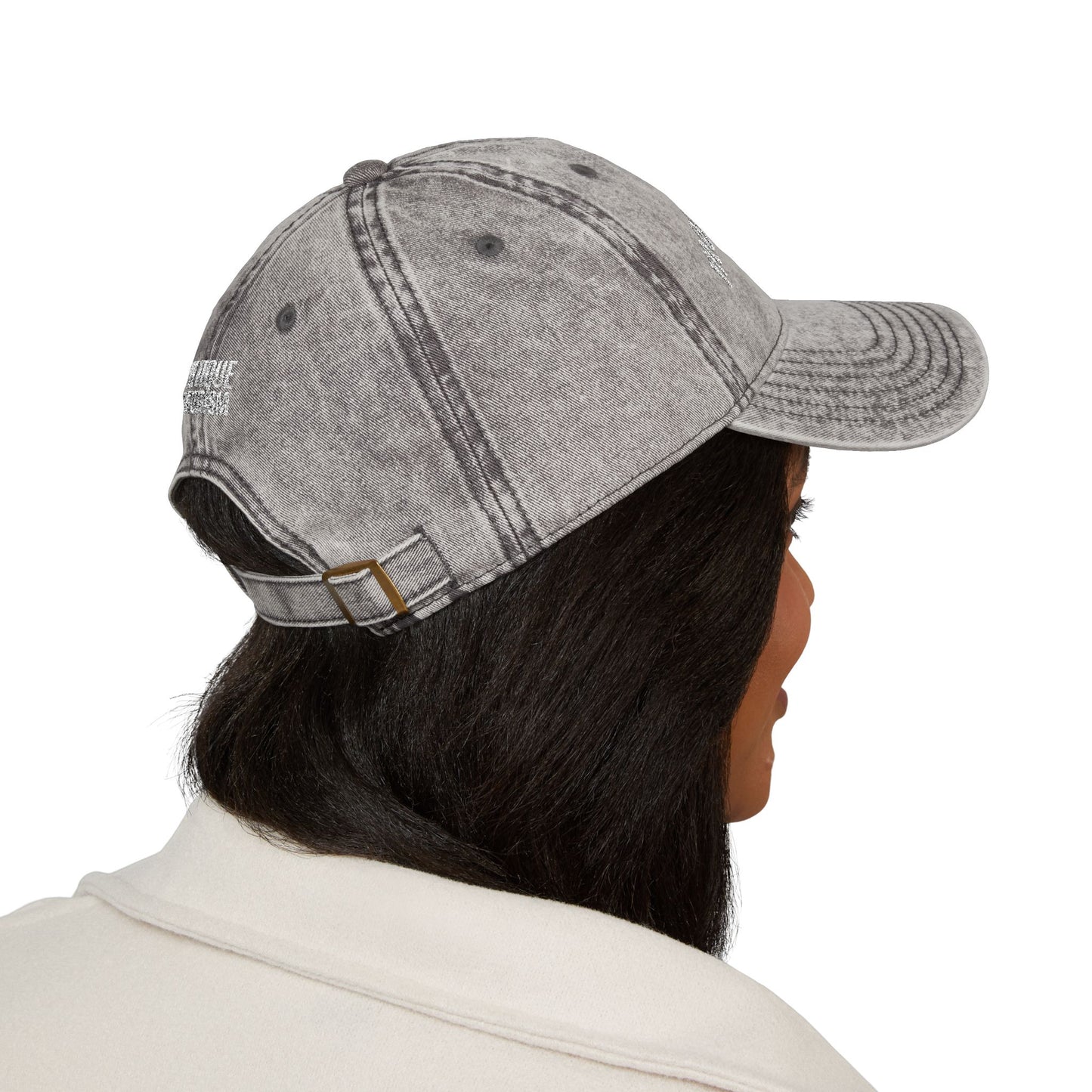 Mesh Network Embroidered Baseball Cap White on Charcoal Grey