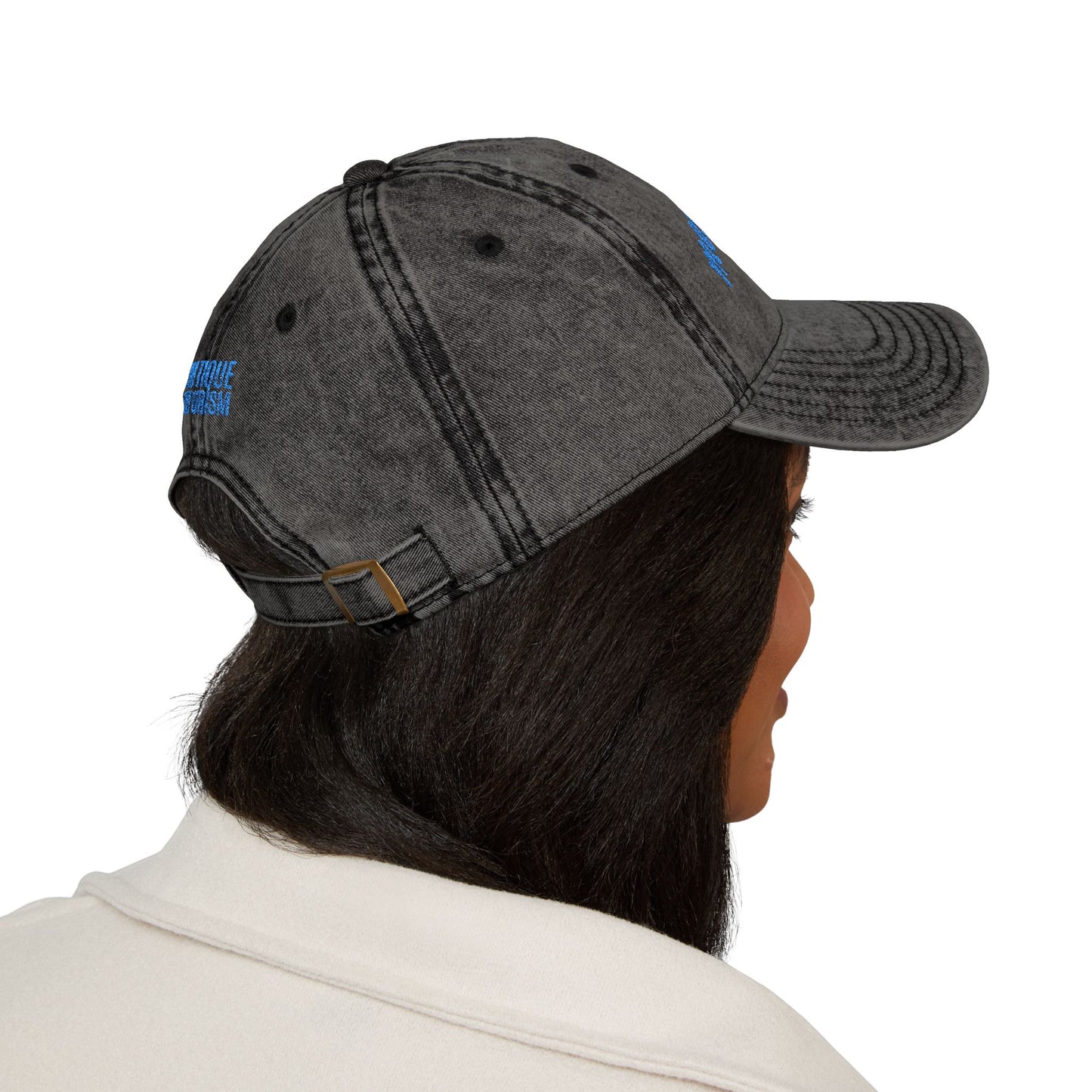 Mesh Network Embroidered Baseball Cap Sky Blue Charcoal Black