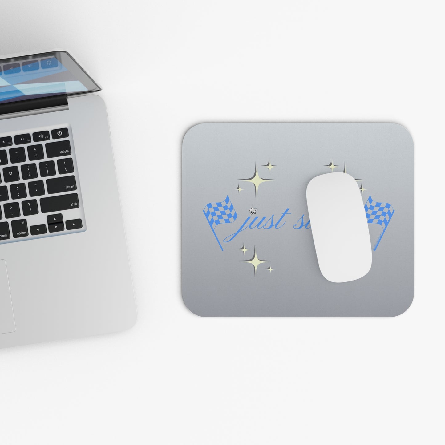 Just Start Motivational Racing Gamer Mouse Pad Star Blue 🖱️